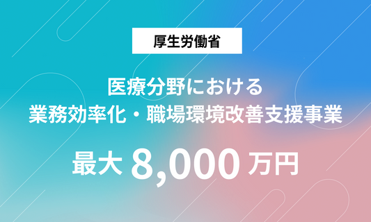 最大8,000万円｜ICT導入・業務効率化を支援する制度が開始予定