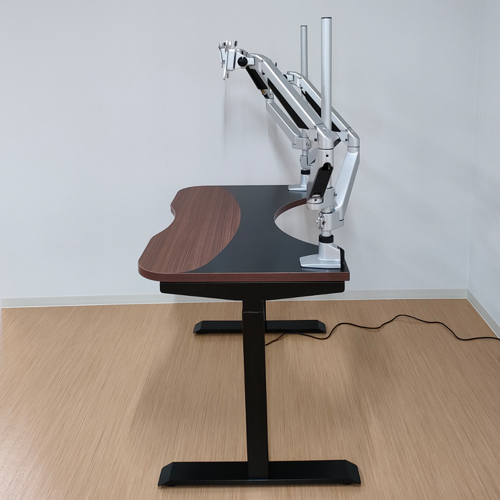 読影デスク（モニターアー ム付き電動昇降デスク）