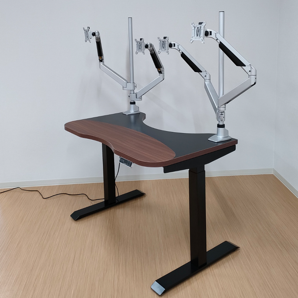 読影デスク（モニターアー ム付き電動昇降デスク）