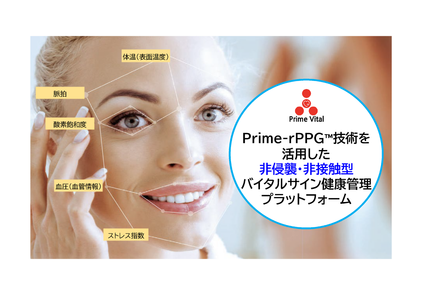 非接触バイタル測定システム　PrimeVital