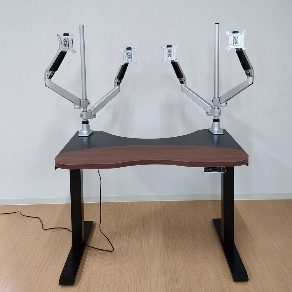 読影デスク（モニターアー ム付き電動昇降デスク）